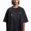 EAGLE BLACK WASHED DISTRESSED T-SHIRT
