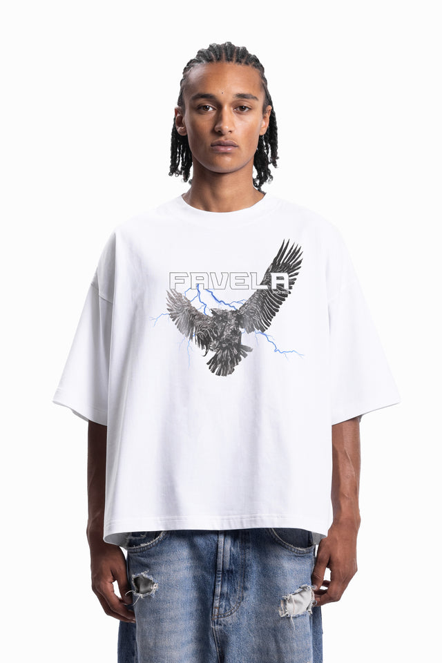 EAGLE WHITE DISTRESSED T-SHIRT