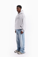 AVES RHINESTONE GREY TR SNAP BUTTON HOODIE