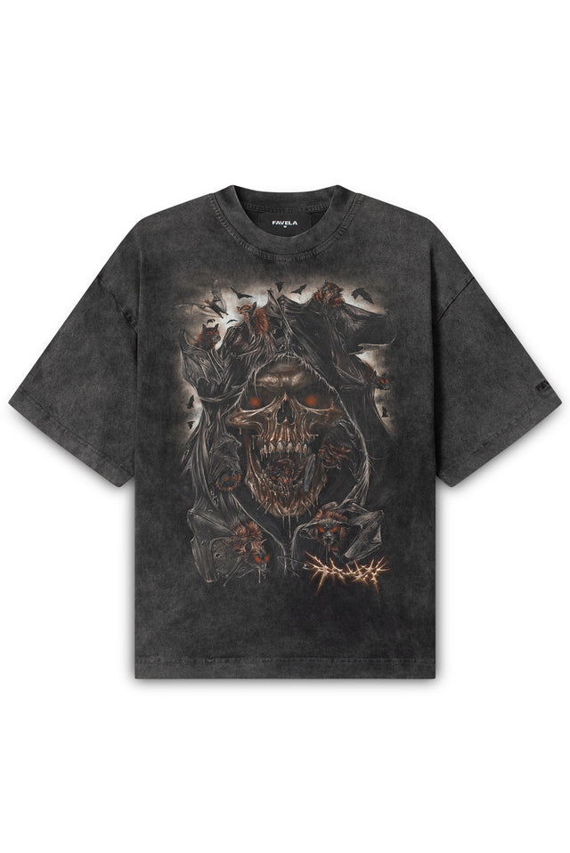 EMPEROR BLACK WASHED T-SHIRT