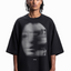 FADED FACE BLACK DISTRESSED T-SHIRT