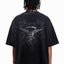 FALLEN UNIT DISTRESSED BLACK SUN DRIED BOXY T-SHIRT