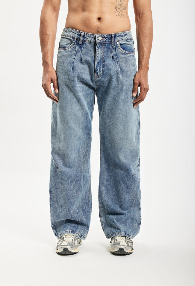 BALLOON DART VINTAGE LIGHT BLUE DENIM