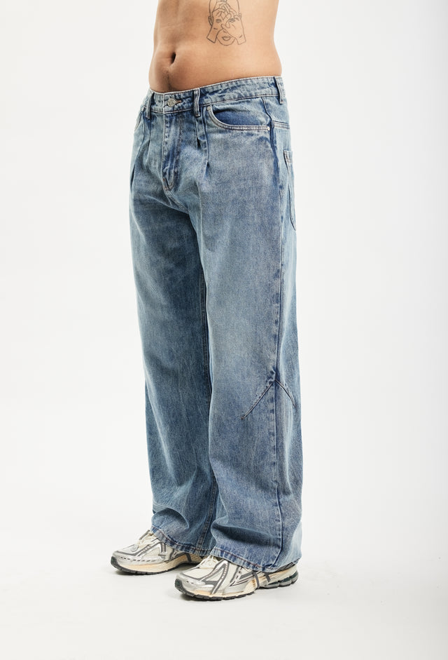 BALLOON DART VINTAGE LIGHT BLUE DENIM