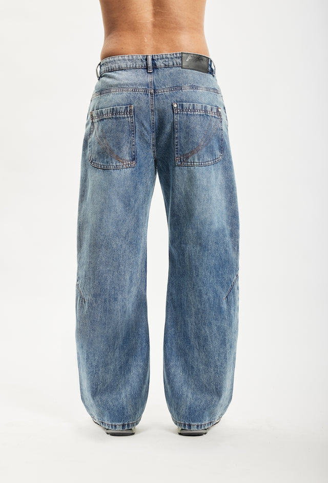 BALLOON DART VINTAGE LIGHT BLUE DENIM