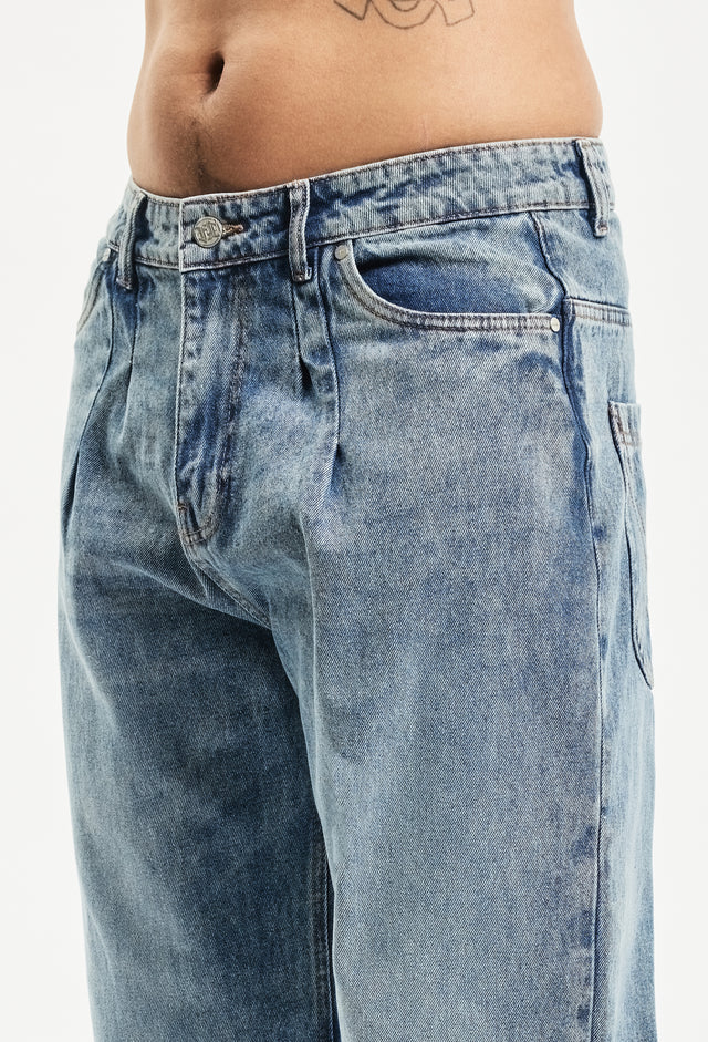 BALLOON DART VINTAGE LIGHT BLUE DENIM