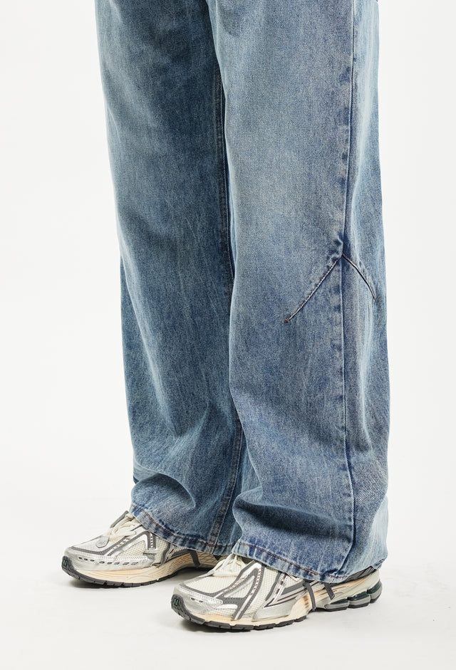 BALLOON DART VINTAGE LIGHT BLUE DENIM