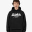 CHAIN STITCHING BLACK HOODIE