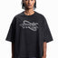FUTURE 2 BLACK WASHED DISTRESSED T-SHIRT