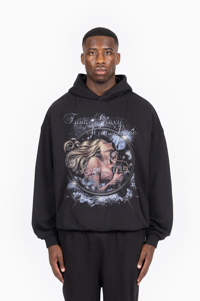 GALAXY WITH LOVE BLACK HOODIE