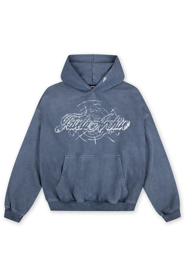 GLOBE BLUE SAND WASHED HOODIE [PRE ORDER]