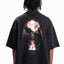 HELLS GATE DISTRESSED BLACK WASHED T-SHIRT