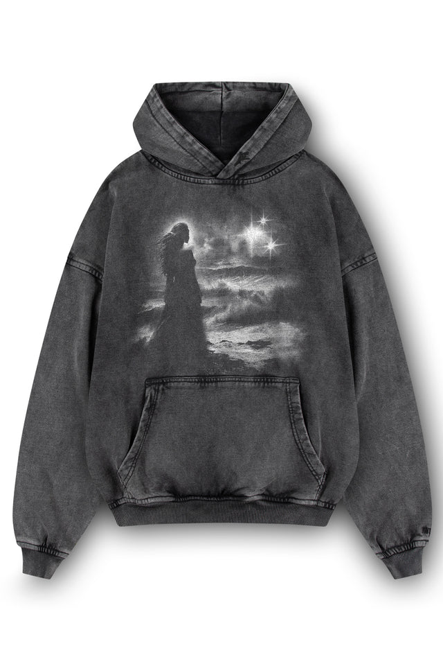 HOPE BLACK WASHED HOODIE