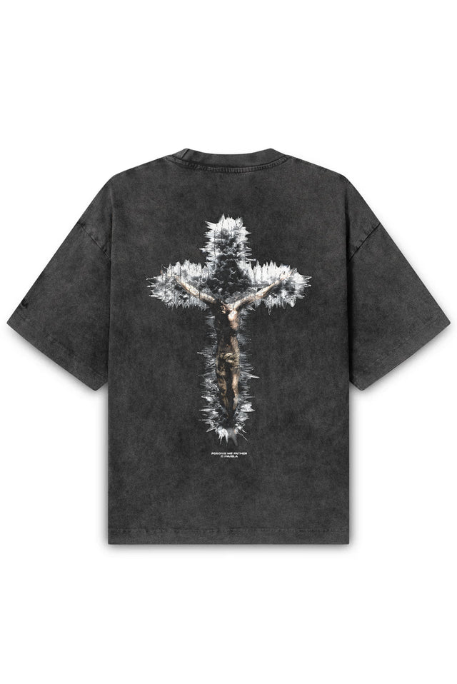 CRUCIFIED BLACK WASHED T-SHIRT