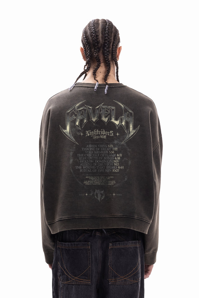 LOST IN THE VOID ANTHRA BOXY CREWNECK