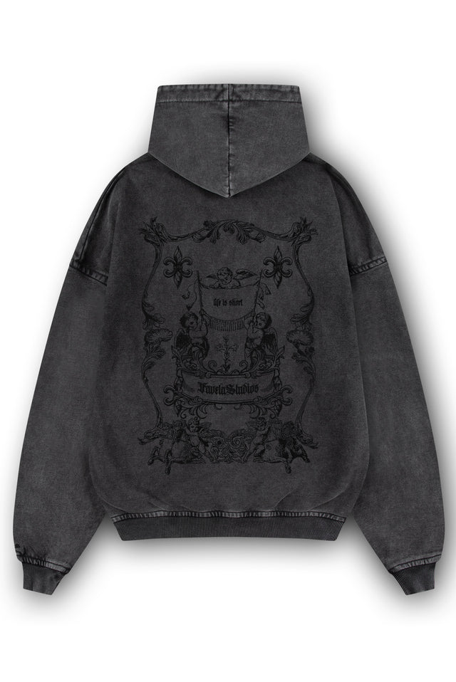 LIS BLACK WASHED HOODIE