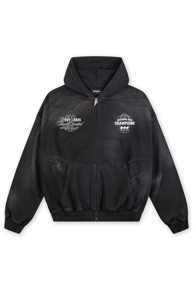 MAISON DES CHAMPIONS BLACK SUN DRIED FRONTZIP [PRE ORDER]