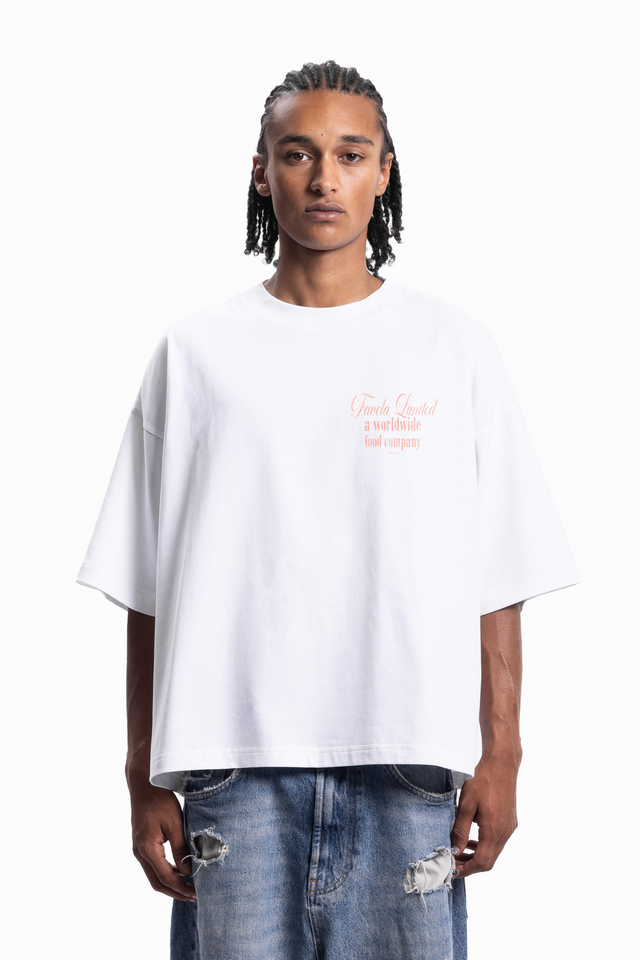 MELON BOXY WHITE T-SHIRT [SHIPPING STARTS BEGINNING OF JULY 2025]