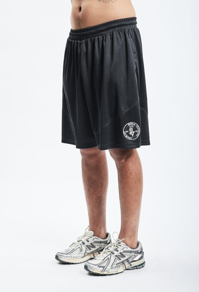 BLACK PLEATED SHORTS