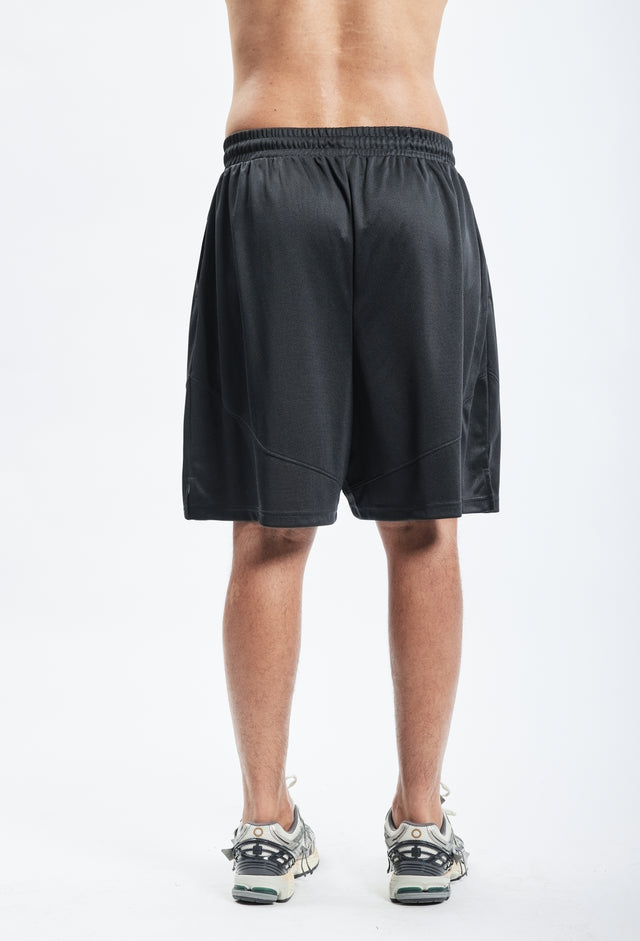 BLACK PLEATED SHORTS