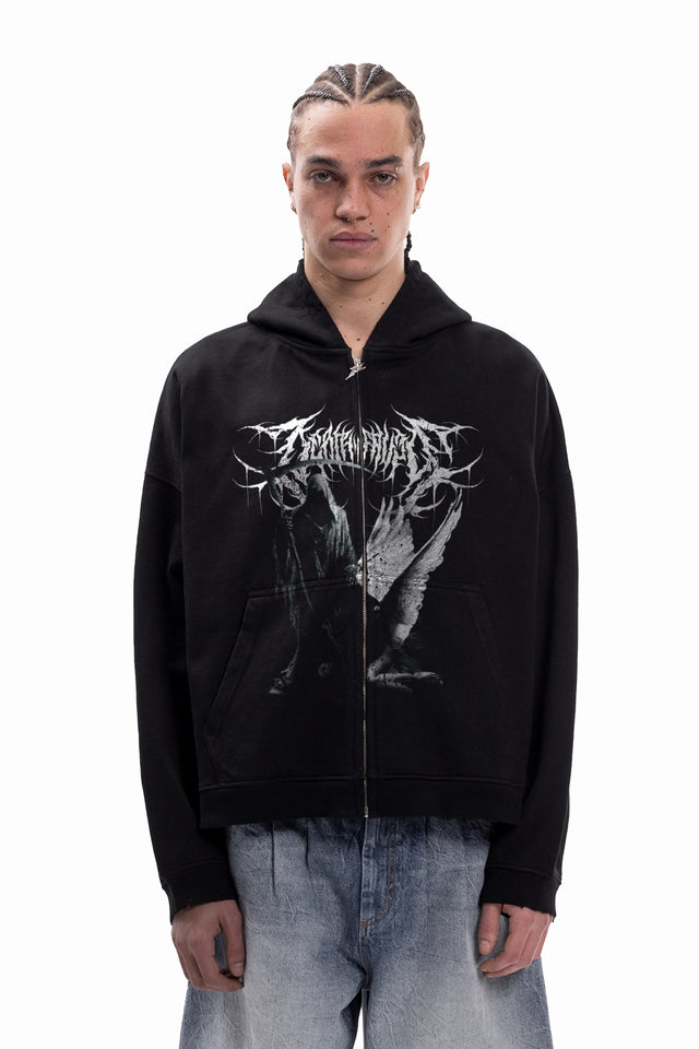 METAL GRIM BLACK BOXY FRONTZIP