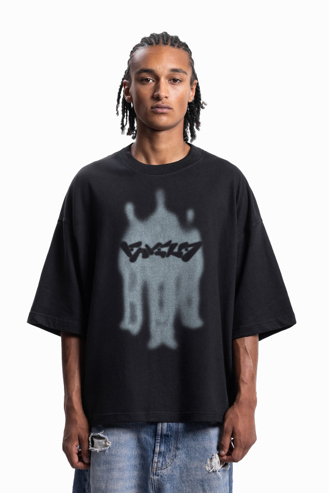 MISSION BLACK DISTRESSED T-SHIRT