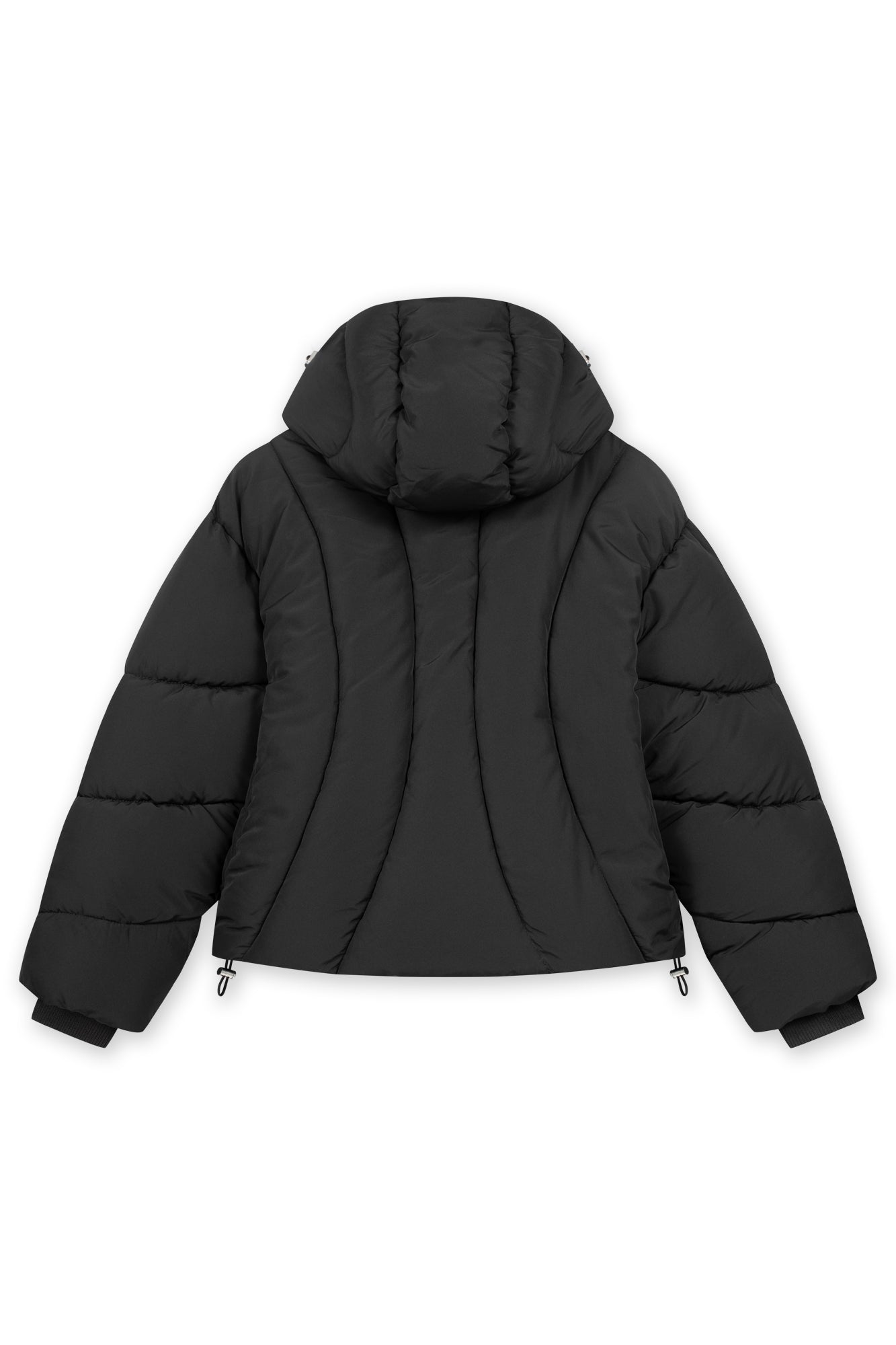 ABSTRACT BLACK PUFFER JACKET