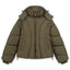 ABSTRACT OLIVE PUFFER JACKET [PRE ORDER]