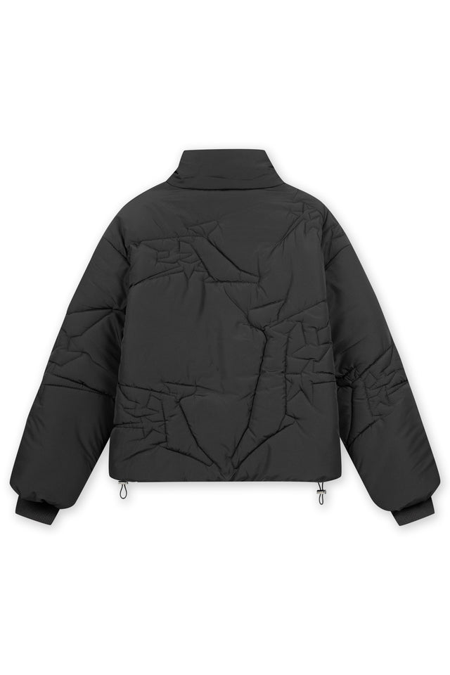 EMBROIDERY BLACK PUFFER JACKET [PRE ORDER]