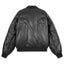 VEGAN LEATHER CUTLINE BOMBER JACKET BLACK [PRE ORDER]