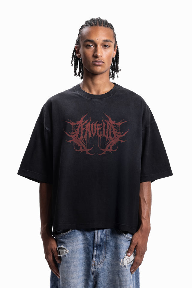 NIGHTRIDERS DISTRESSED BLACK SUN DRIED T-SHIRT