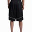 PIPING JET BLACK SPORT JORTS [PRE ORDER - SHIPPING STARTS BEGINNING OF JULY 2025]