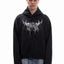 CROSS OF DEATH BLACK WASHED BOXY HOODIE