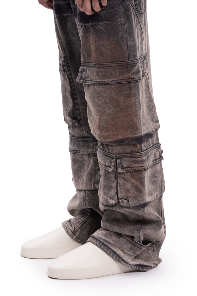 BOOTCUT CARGO GRADIENT RETRO BROWN