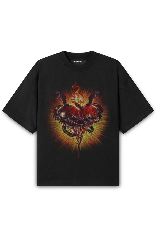 SACRED HEART BLACK T-SHIRT