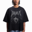 SACRED HEART BOXY DISTRESSED BLACK SUN DRIED T-SHIRT