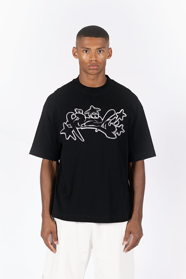 RUNSTITCH BLACK T-SHIRT