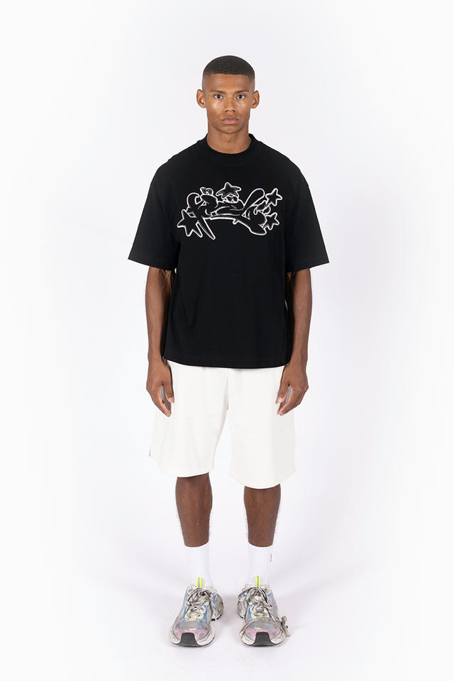 RUNSTITCH BLACK T-SHIRT