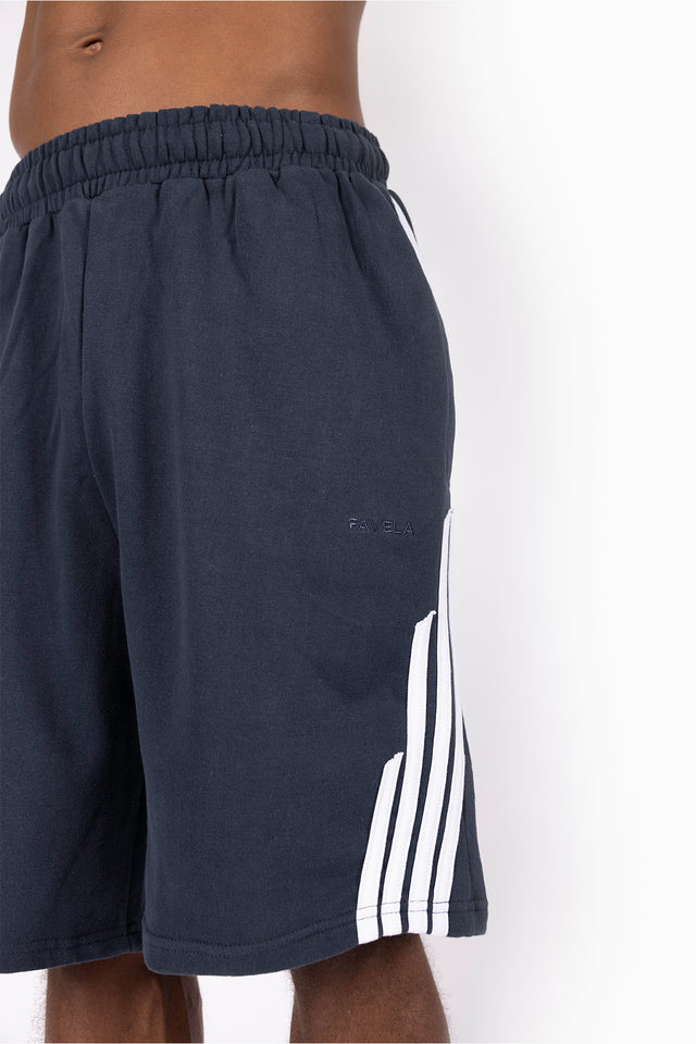 4 STRIPE NAVY CARBON SHORTS