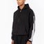 4 STRIPE BLACK FRONTZIP