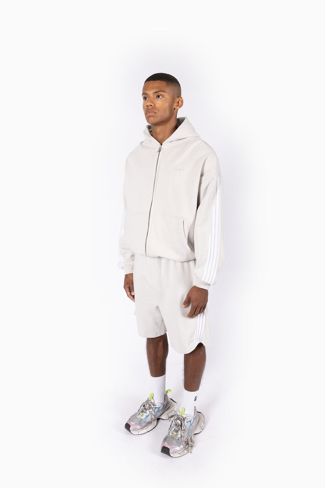 4 STRIPE GLACIER GREY FRONTZIP