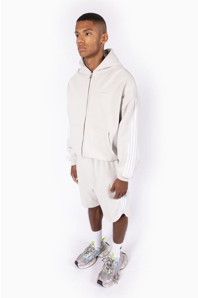 4 STRIPE GLACIER GREY FRONTZIP