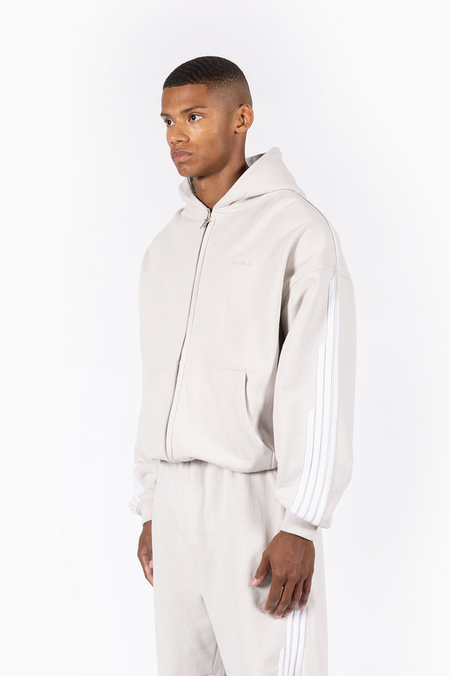 4 STRIPE GLACIER GREY FRONTZIP