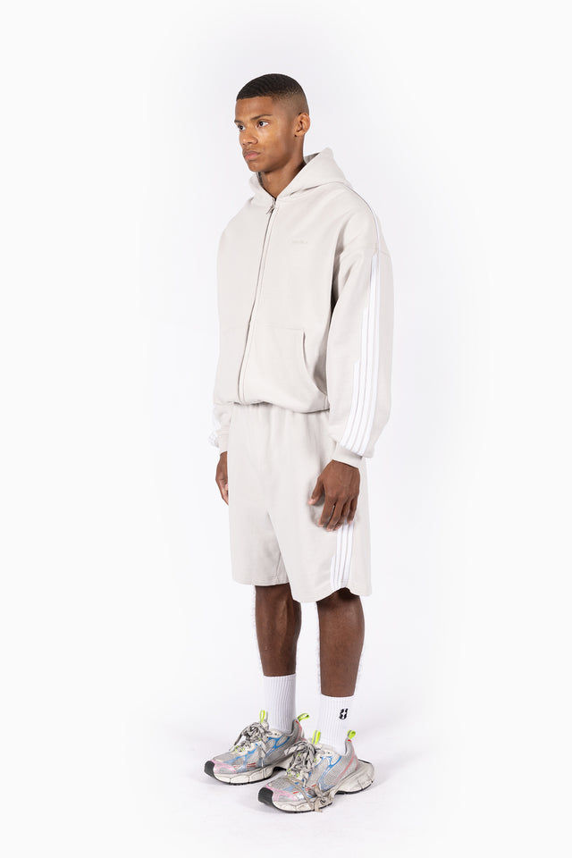 4 STRIPE GLACIER GREY FRONTZIP