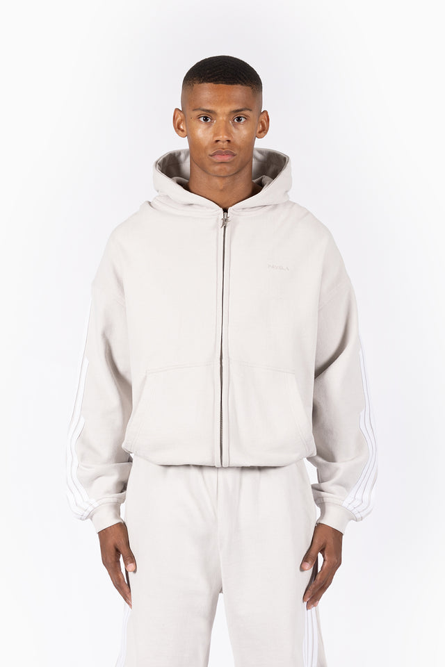 4 STRIPE GLACIER GREY FRONTZIP