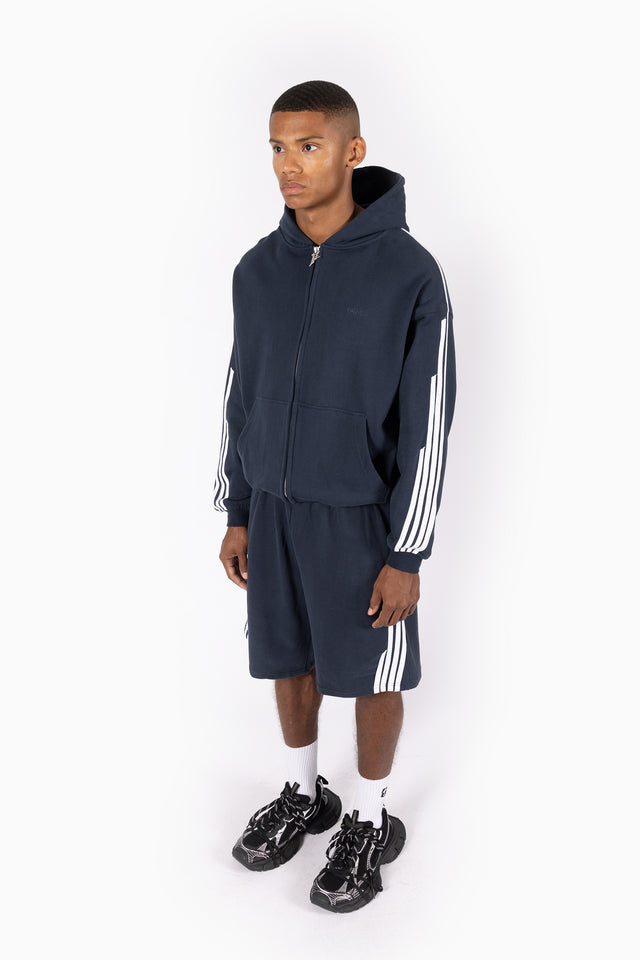 4 STRIPE NAVY CARBON FRONTZIP