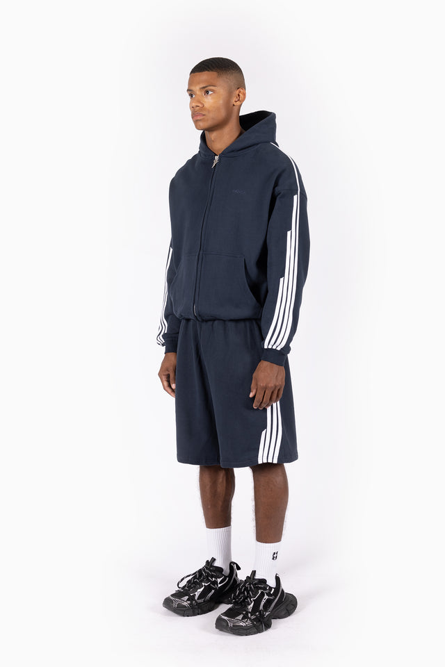 4 STRIPE NAVY CARBON FRONTZIP