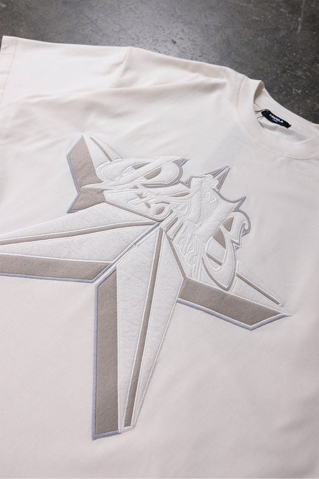 CYRILLIC STAR OFF WHITE T-SHIRT