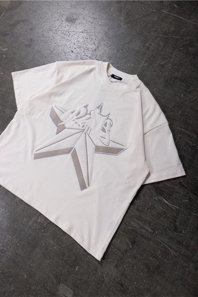 CYRILLIC STAR OFF WHITE T-SHIRT