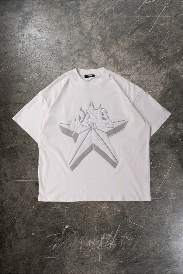 CYRILLIC STAR OFF WHITE T-SHIRT